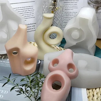 3D Tvorivé Fľašu Silikón Sviečka Formy Aromaterapia Omietky Plesne Domov Dekor ručné silikónové Formy na Mydlo