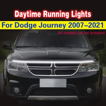 1PCS LED Auto Denných prevádzkových Svetlo Hmlové Svietidlo Signál DRL 12v Pre Dodge Journey 2007-2021 Univerzálny Auto Dekoratívne Atmosféru Lampa