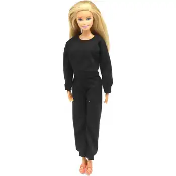 Black 1/6 BJD Bábiky Oblečenie Pre Barbie Doll Oblečenie mikina s Kapucňou Sveter Košele, Topy, Nohavice, Nohavice 11.5