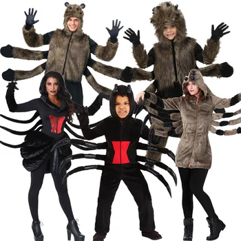Halloween Veľkonočný Karneval Cosplay Kostým detský dráma Plnené Čierna Vdova zvierat Spider cosplay oblečenie