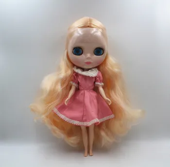 Blygirl Blyth bábika Zlaté kučeravé vlasy nahé bábiky spoločné kože 7 spoločné DIY bábiky môžu zmeniť tela